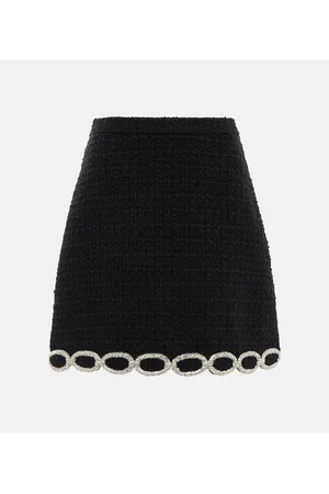 VALENTINO Minigonna in tweed con cristalli