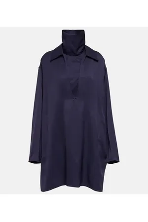 Jil Sander Miniabito in raso con collo alto