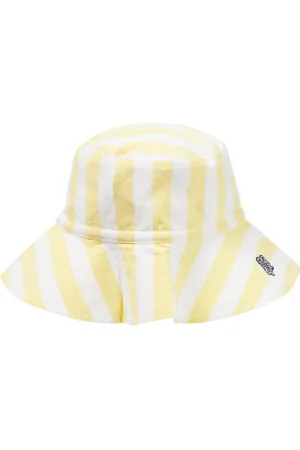 Vilebrequin Cappello in cotone a righe con ricamo
