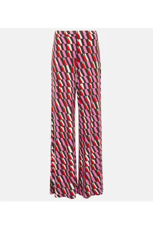 Diane von Furstenberg Pantaloni a gamba larga Holly con stampa