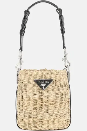 Prada Secchiello in rafia e pelle