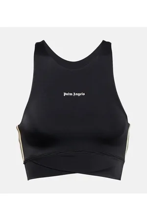 Palm Angels Top sportivo in jersey con logo