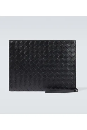 Bottega Veneta Portadocumenti in pelle Intrecciato con cinturino