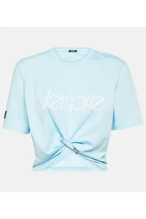 VERSACE Top cropped 1978 Re-Edition in cotone