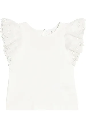 Chloé Chloé Kids Top in cotone con ricamo