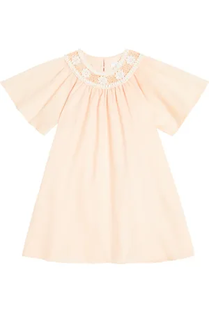 Chloé Chloé Kids Abito in cotone con crochet