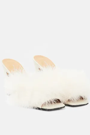 Maison Margiela Mules con piume