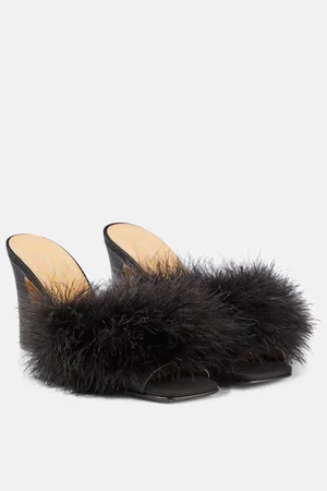 Maison Margiela Mules con piume