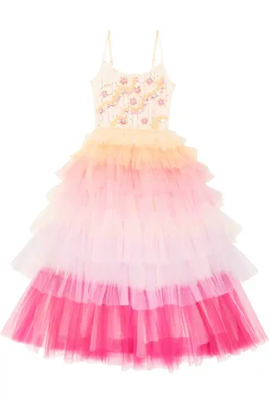 Tutu Du Monde Abito Portrait in tulle con perline