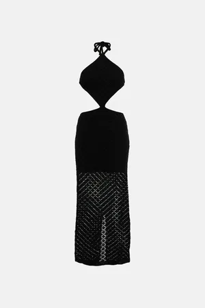 Bananhot Abito lungo Diamond con cut-out