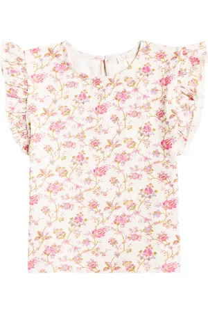 Louise Misha Top Hermance in misto cotone a coste
