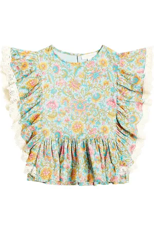 Louise Misha Blusa Ines in cotone con pizzo