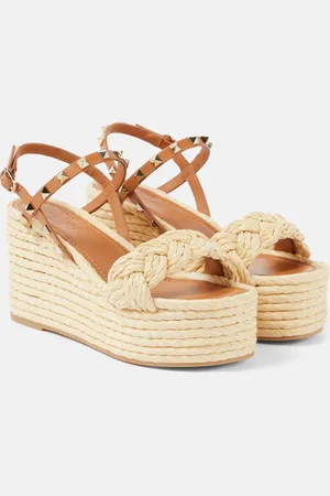 VALENTINO GARAVANI Sandali Rockstud in pelle con zeppa