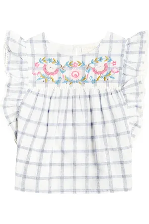 Louise Misha Camicia Mala in cotone e lino a quadri