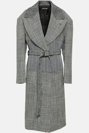 Tom Ford Cappotto in lana vergine a quadri