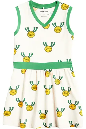 Mini Rodini Abito Medals in jersey di misto cotone