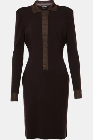 Tom Ford Miniabito in misto lana e seta