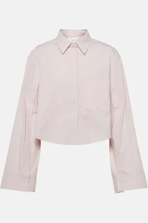 Victoria Beckham Camicia cropped in misto cotone