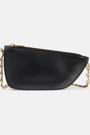 Burberry Borsa a spalla Shield Micro in pelle