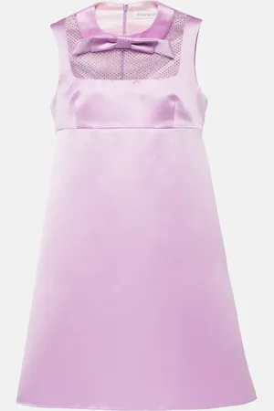 Nina Ricci Miniabito Duchess in raso con cristalli