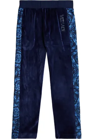 VERSACE Pantaloni sportivi Barocco in velluto