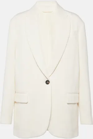 Brunello Cucinelli Blazer monopetto in cotone e lino