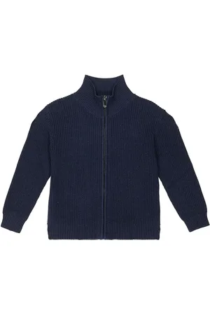 Il gufo Cardigan in cotone a coste con zip