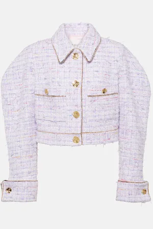 Nina Ricci Giacca cropped in tweed di misto cotone