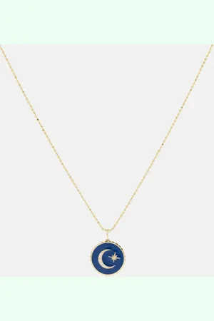 Sydney Evan Collana Celestial Medallion in 14kt con diamanti