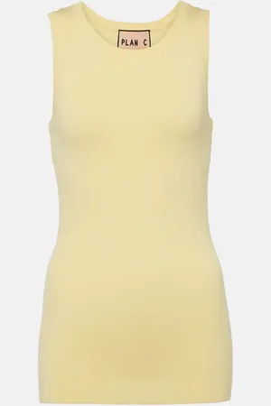 Plan C Tank top in jersey di cotone