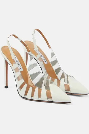 Aquazzura Pumps slingback Hot Rumor 105 in pelle e PVC