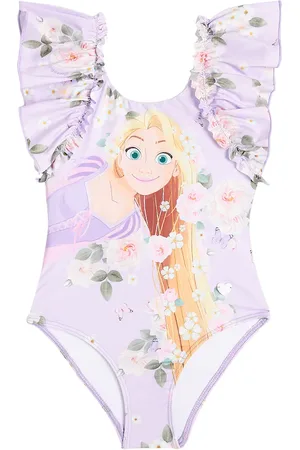MONNALISA Costume intero con stampa e volant