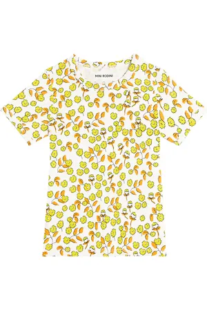 Mini Rodini T-shirt Flowers in misto cotone
