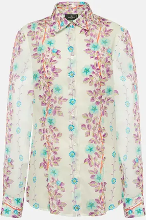 Etro Camicia in cotone con stampa floreale