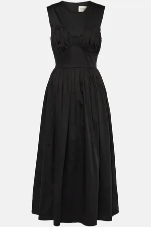 TOVE Abito midi Delphine in misto cotone
