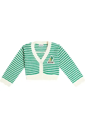 Moschino Cardigan e top in cotone a righe