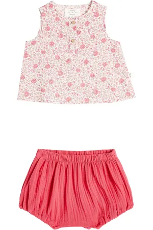 Il gufo Baby - Abito e culottes in cotone