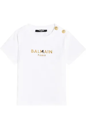 Balmain Baby - T-shirt in jersey di cotone con logo