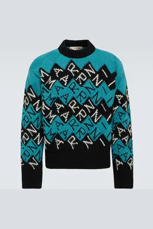 Marni Pullover in lana vergine con intarsio