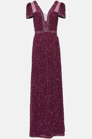 Jenny Packham Abito lungo con paillettes