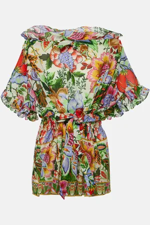Etro Blusa in cotone con stampa floreale