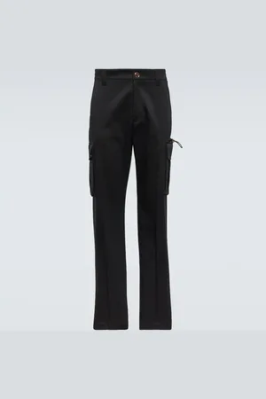 VERSACE Pantaloni cargo in gabardine di cotone