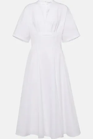 Alaïa Alaïa Abito midi in popeline di cotone