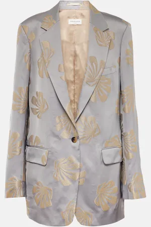 DRIES VAN NOTEN Blazer in jacquard con stampa