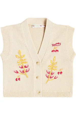 BONPOINT Gilet Ticiana in cotone con ricamo