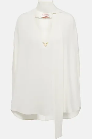 VALENTINO Blusa in seta con mantella