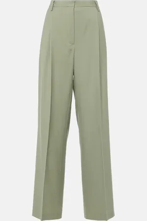 DRIES VAN NOTEN Pantaloni regular in lana a vita media