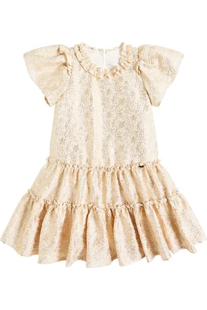 MONNALISA Abito in jacquard lamé con volant