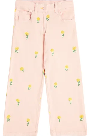 Stella McCartney Pantaloni in cotone con ricamo