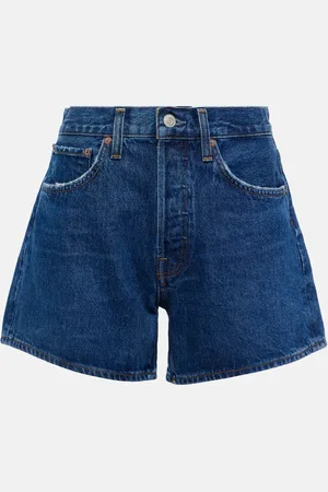 AGOLDE Shorts di jeans Parker Long a vita alta